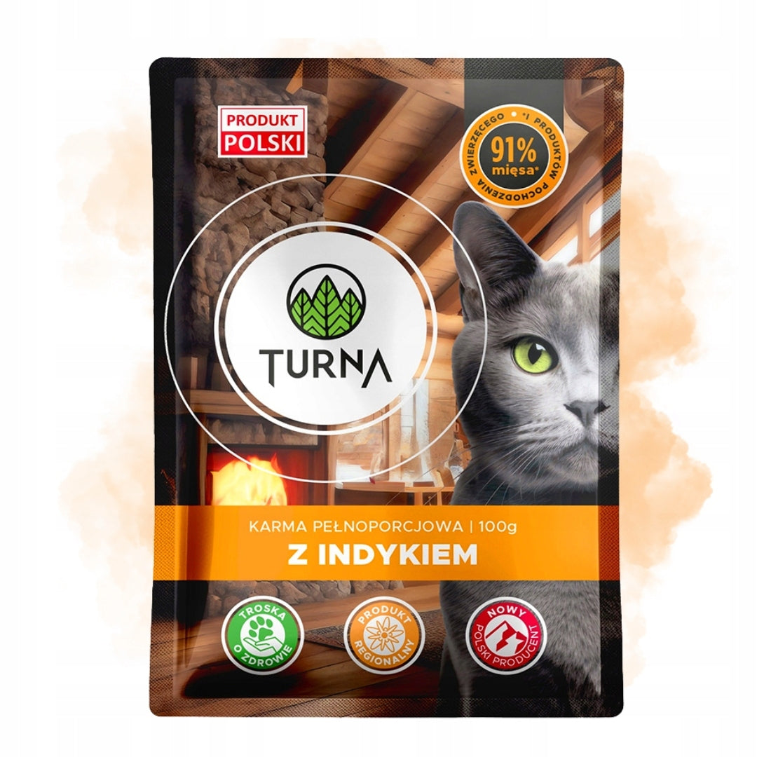 Mokra Karma Dla Kota Turna Wielki MIX 4 Smaków 91% Mięsa Saszetka 12x100g