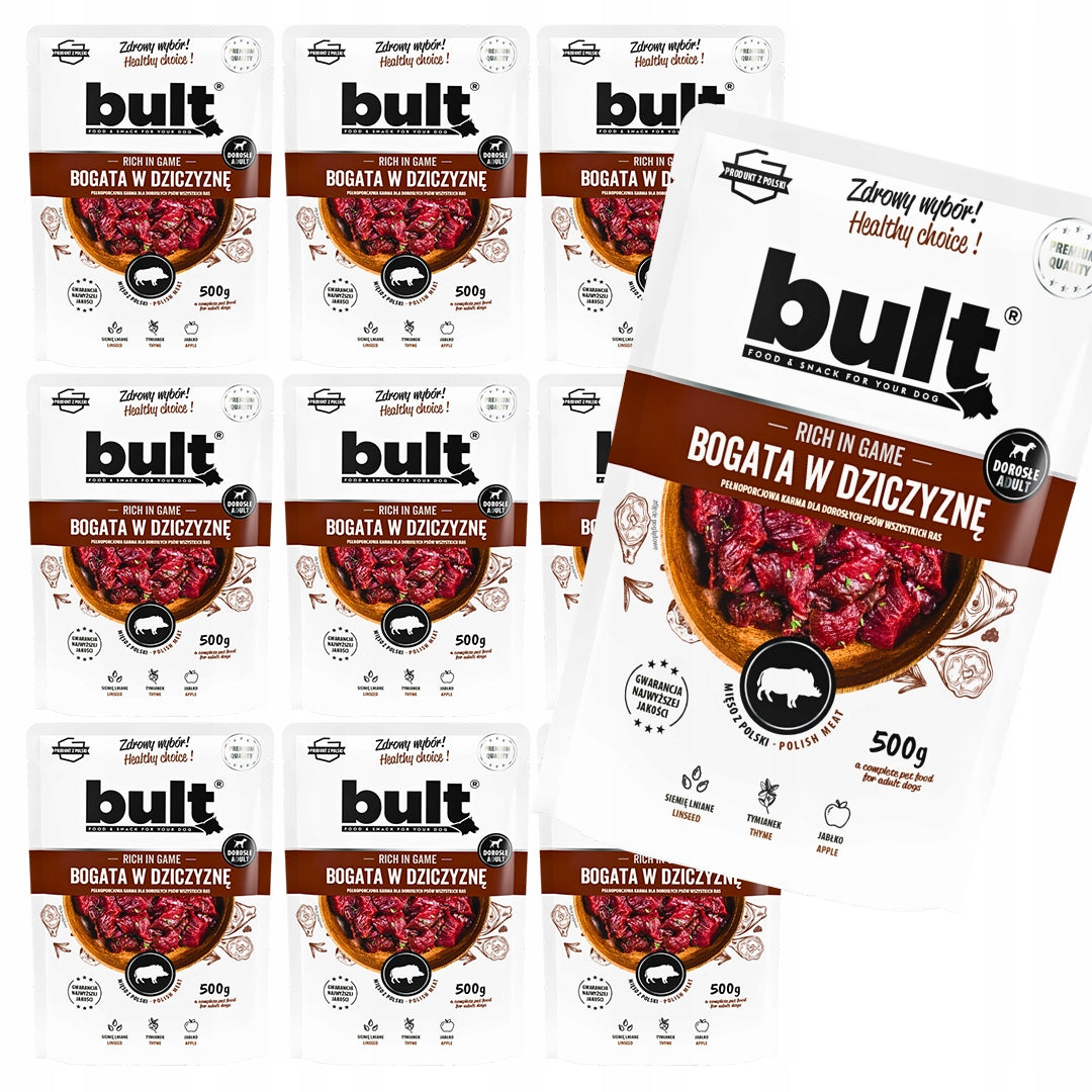 BULT Mokra Karma Dla Psa Saszetka Mielonka Bogata W Dziczyznę 10x500g