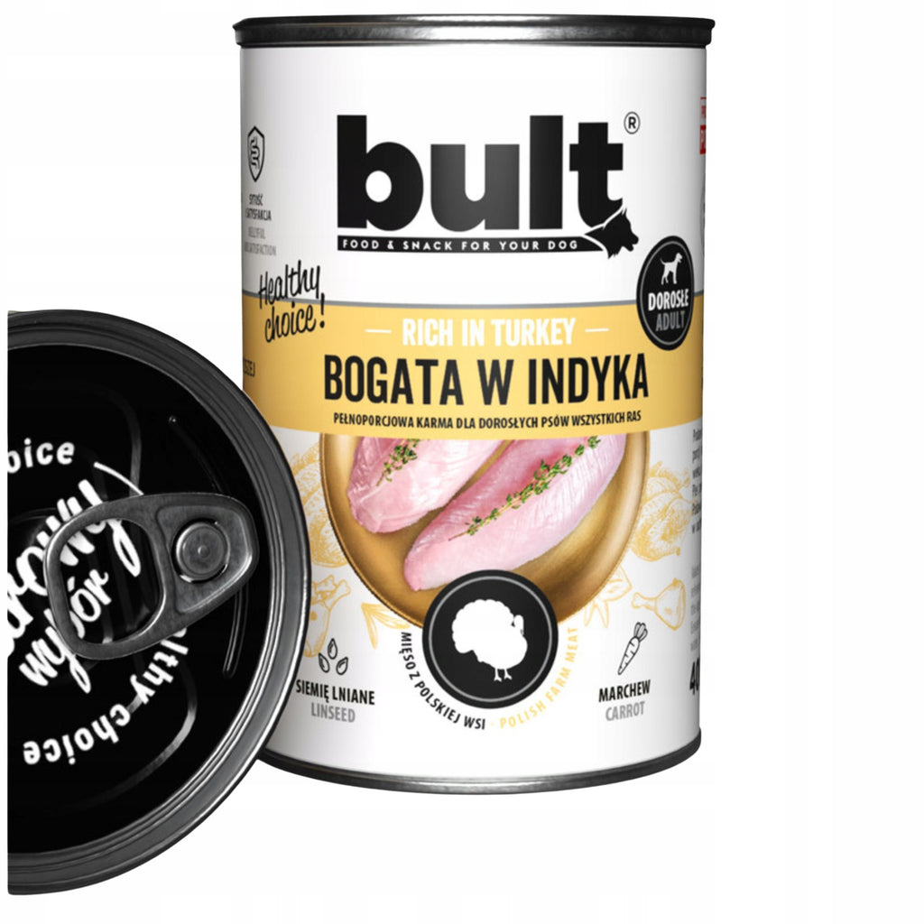 Bult Mokra Karma Dla Psa Puszka Bogata W Indyka 400 g