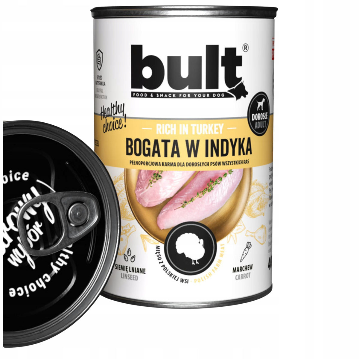 Bult Mokra Karma Dla Psa Puszka Bogata W Indyka 400 g