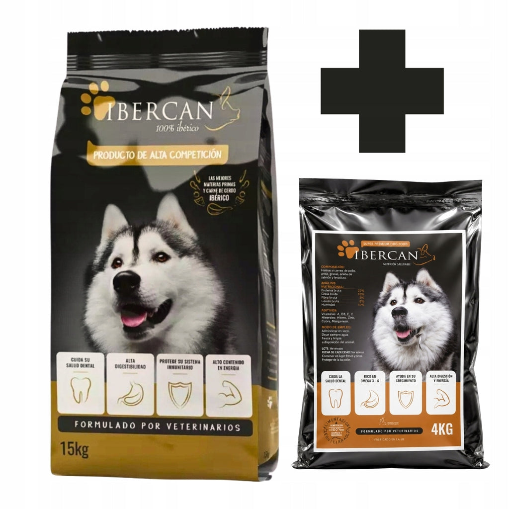 IBERCAN PREMIUM Sucha karma dla psa 15kg + 4kg 19kg