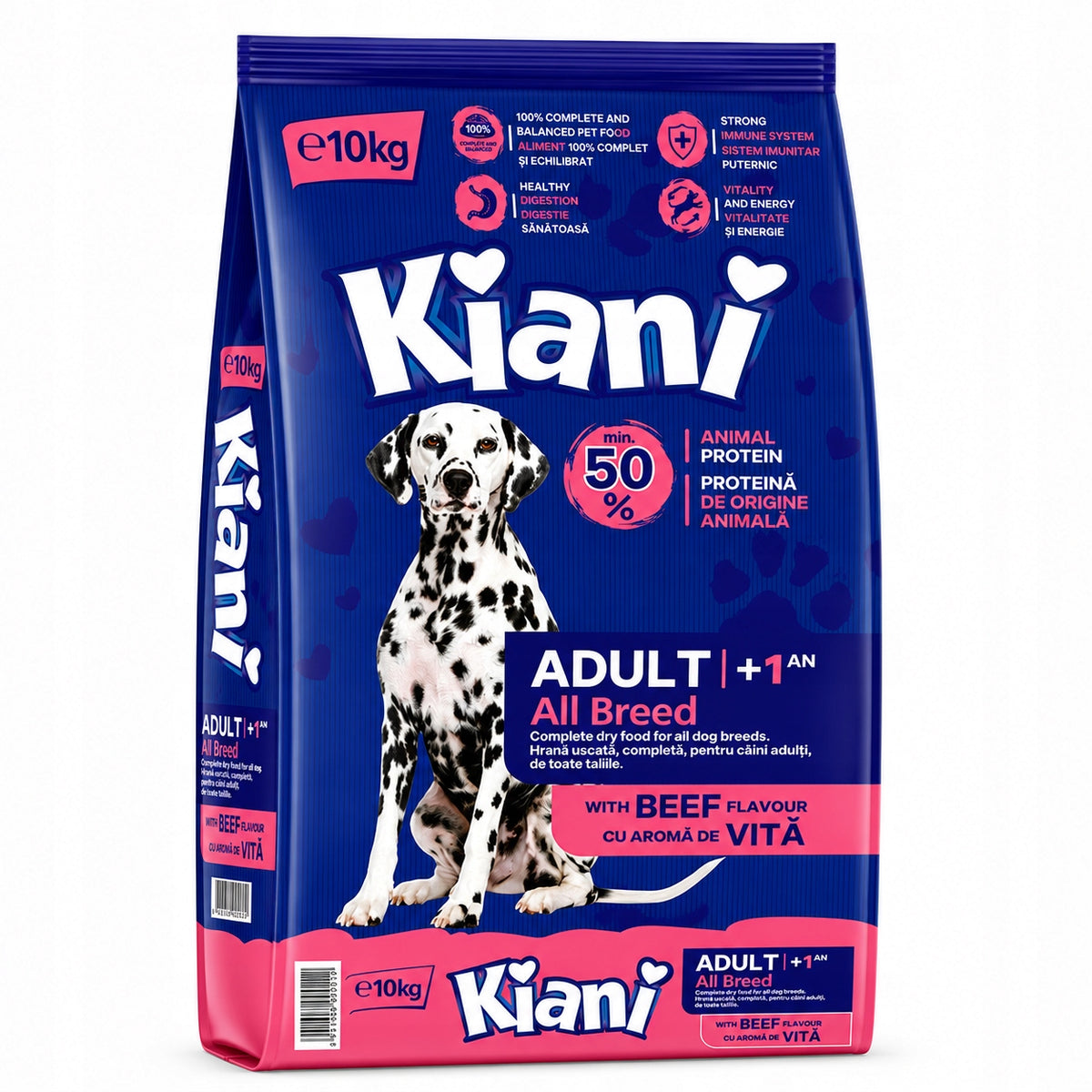 Sucha Karma dla Psa KIANI Wołowina Z Witaminami Owczarek Labrador 10kg
