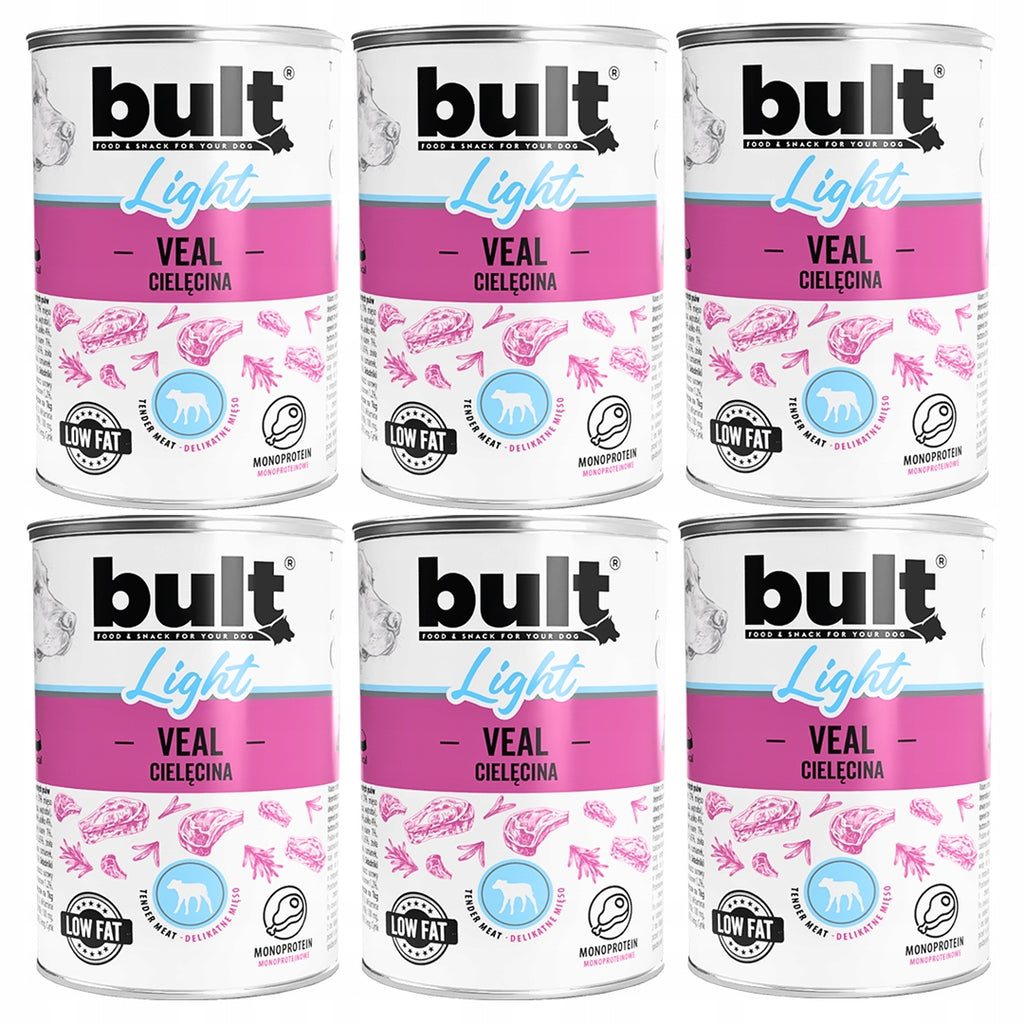 BULT LIGHT Monobiałkowa Mokra Karma Dla Psa Cielęcina 6x400g