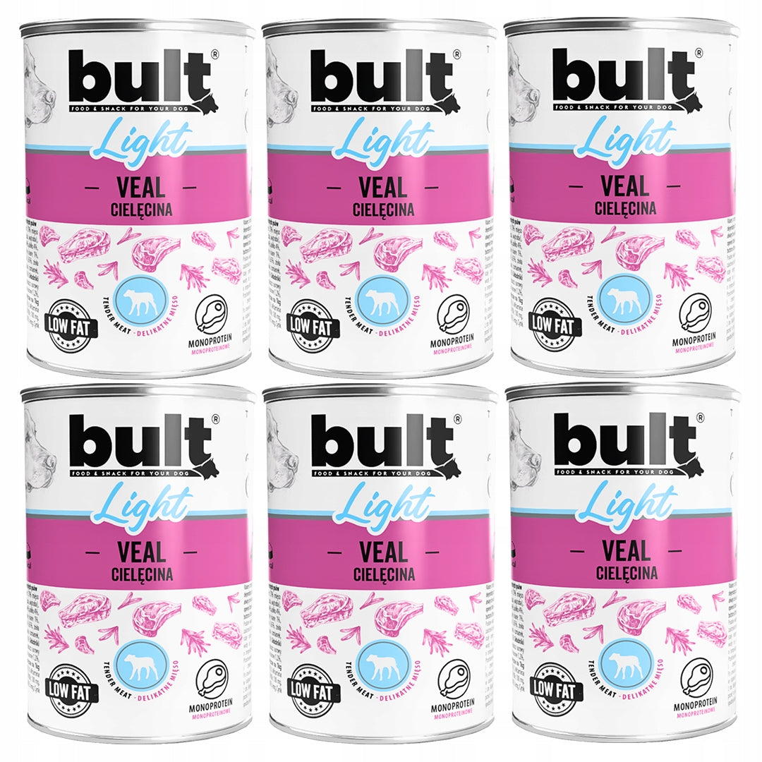 BULT LIGHT Monobiałkowa Mokra Karma Dla Psa Cielęcina 6x400g