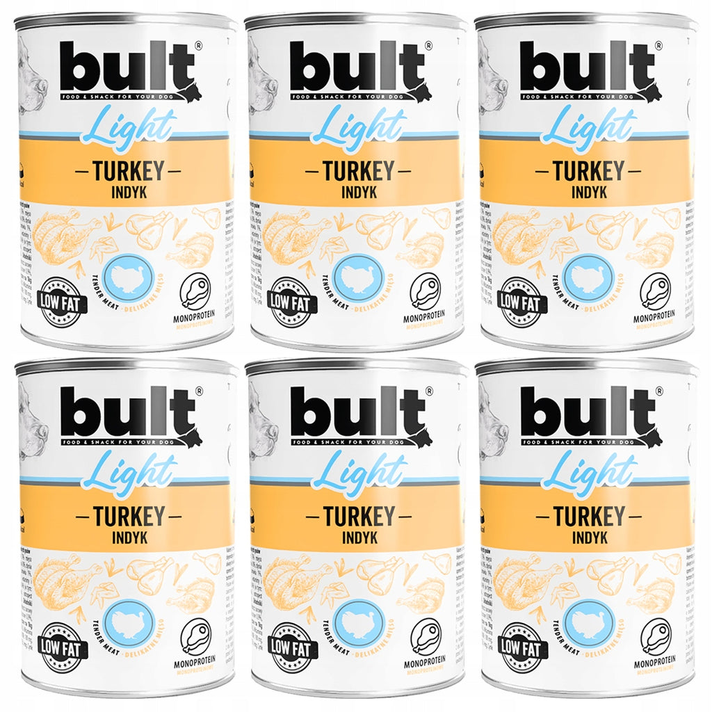 6BULT LIGHT Monobiałkowa Mokra Karma Dla Psa INDYK 6x400g