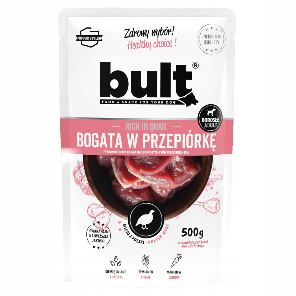 Mokra karma dla psa BULT Saszetka bogata w przepiórkę 500g