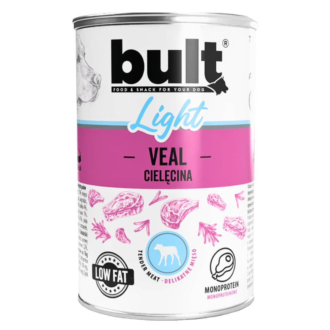 BULT LIGHT Mokra Karma Dla Psa Monobiałkowy WIELKI MIX 4 Smaków 12x400g