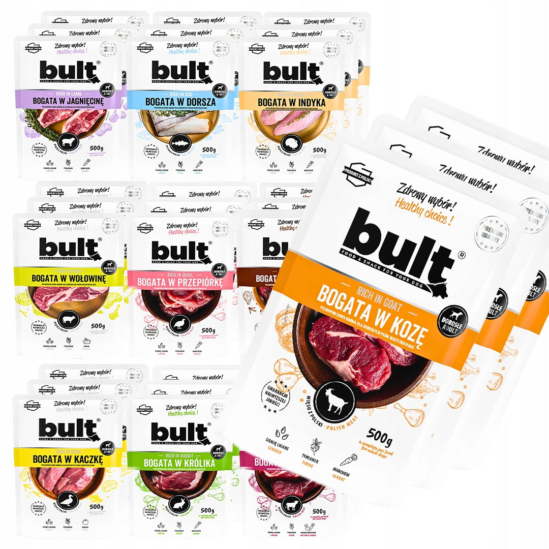 BULT Mokra Karma Dla Psa WIELKI MIX 10 SMAKÓW 30x500g