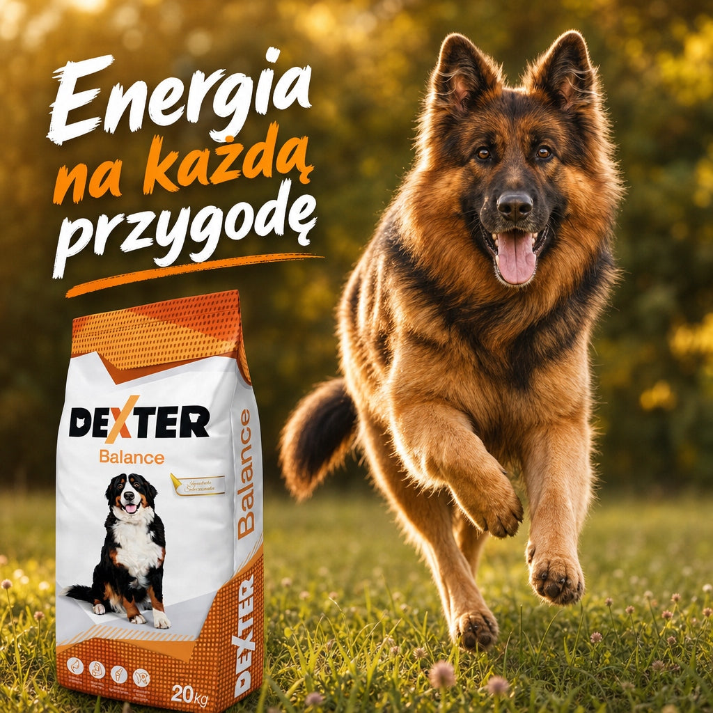 Dexter Balance Sucha Karma Dla Psa Z Witaminami Duże Rasy Owczarek 20kg