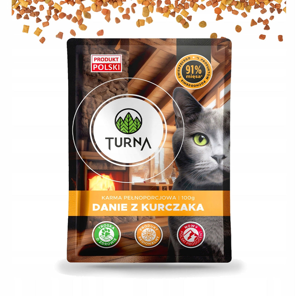 TURNA Mokra Karma Dla Kota WIELKI MIX 3 Smaków Bez Ryby 72x100g