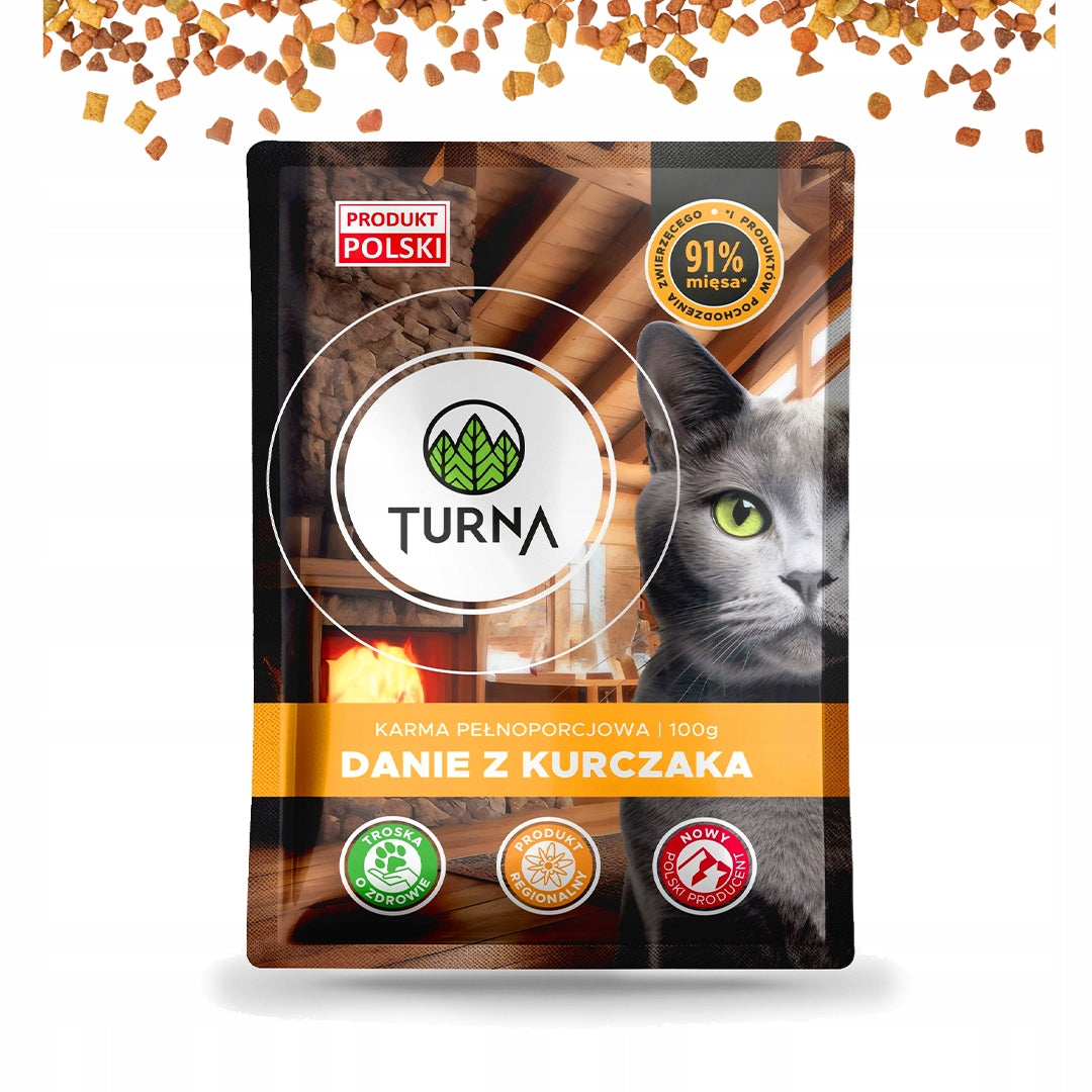 TURNA Mokra Karma Dla Kota WIELKI MIX 3 Smaków Bez Ryby 72x100g