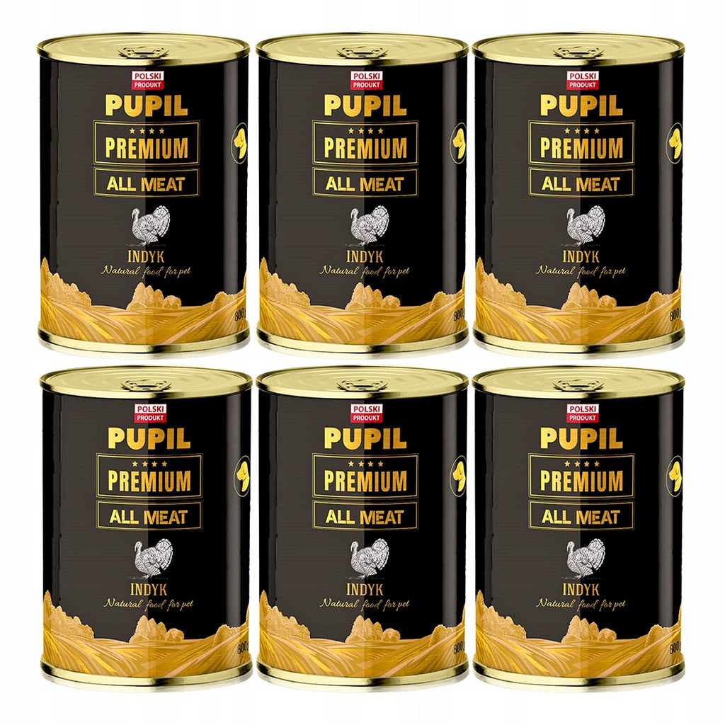 PUPIL PREMIUM Mokra Karma Dla Psa ALL MEAT Indyk 6x800g