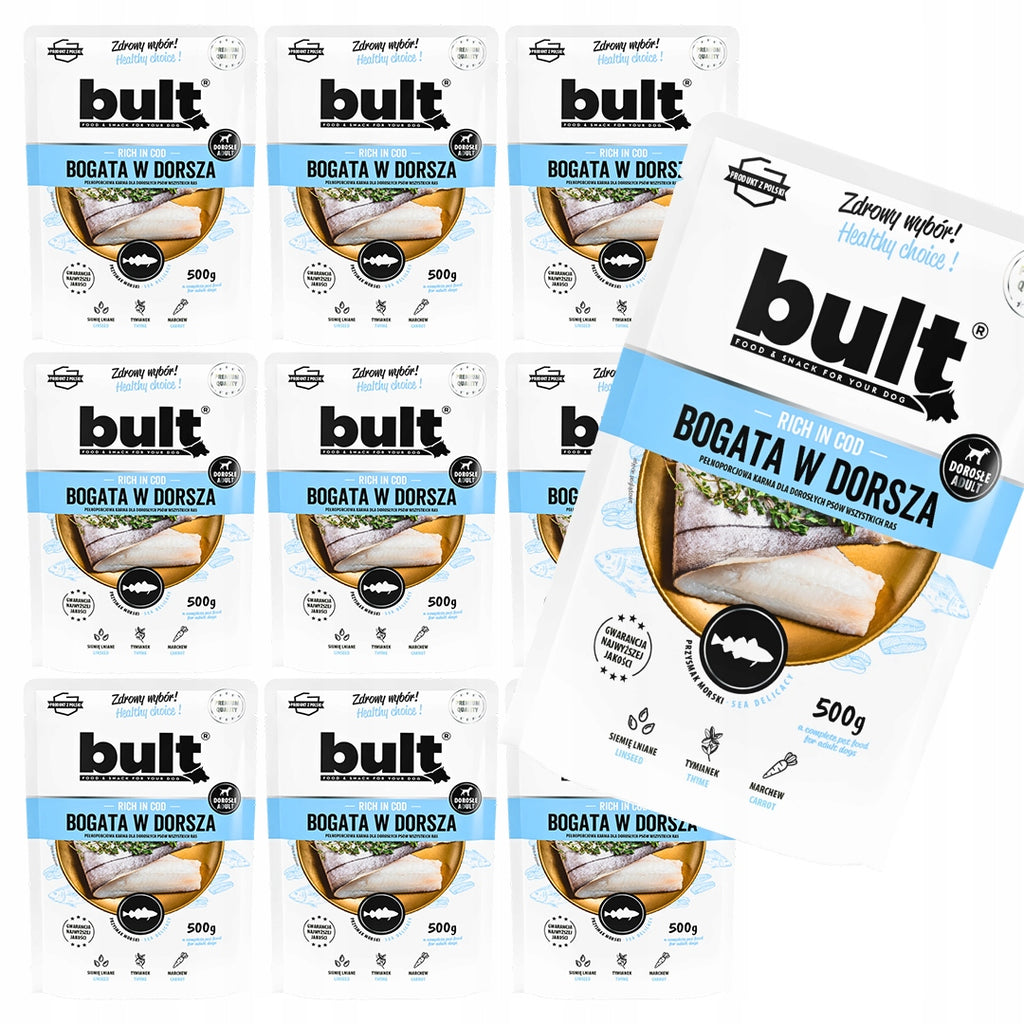 BULT Mokra Karma Dla Psa Saszetka Mielonka Bogata W Dorsza 10x500g