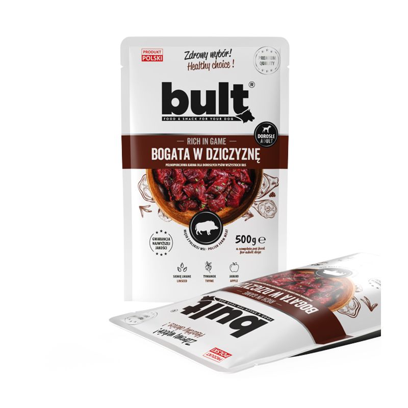 BULT Mokra Karma Dla Psa Saszetka Mielonka Bogata W Dziczyznę 500g