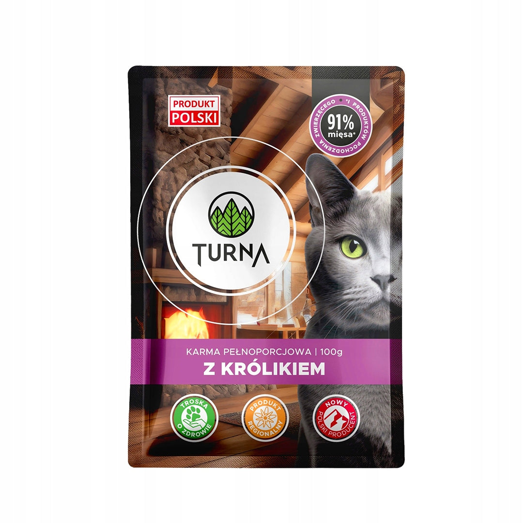 Mokra Karma Dla Kota Turna WIELKI MIX 4 Smaków 91% Mięsa Saszetka 48x100g