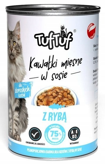 TufTuf Mokra Karma Dla Kota Kawałki W Sosie Z RYBĄ 415G