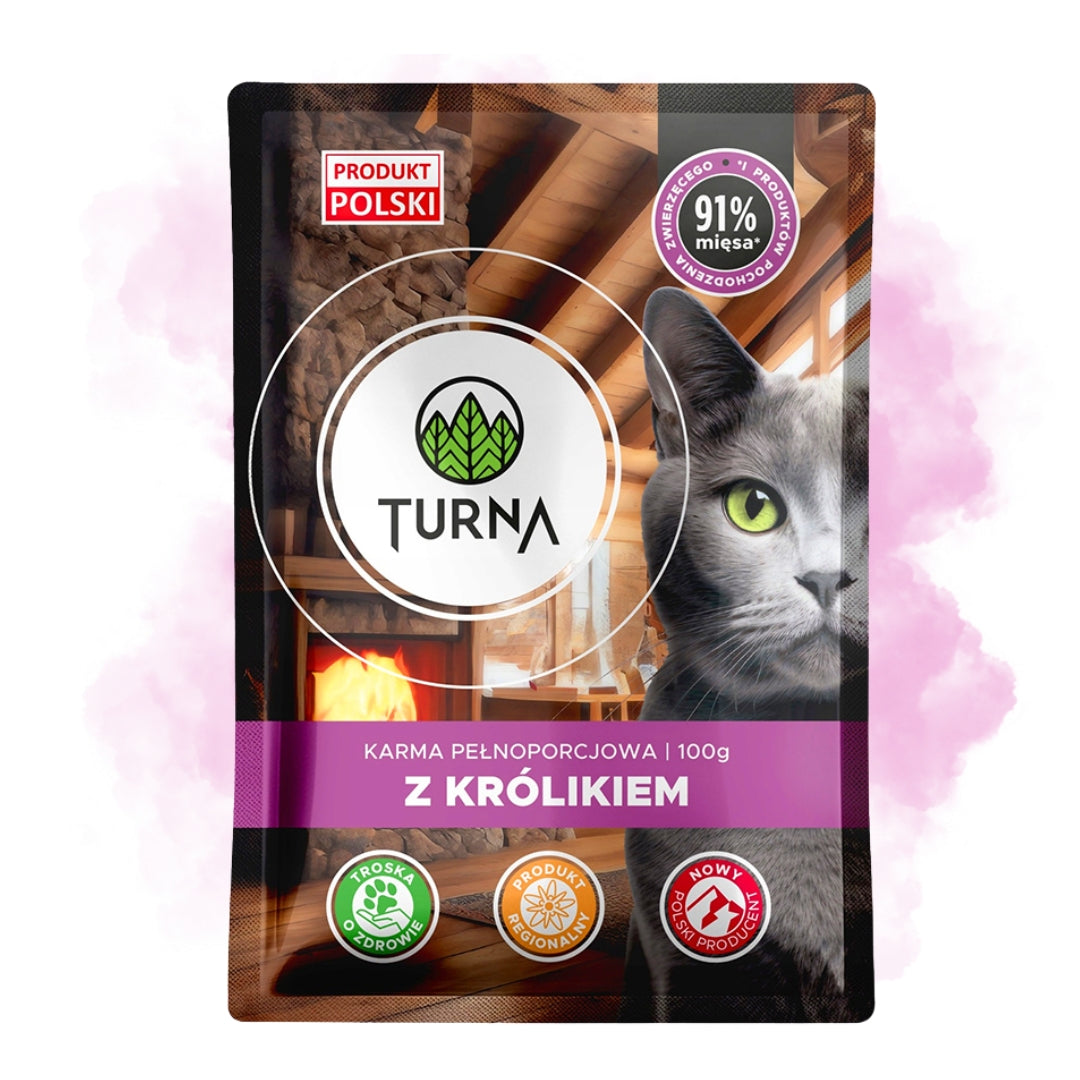 Mokra Karma Dla Kota Turna Wielki MIX 4 Smaków 91% Mięsa Saszetka 12x100g