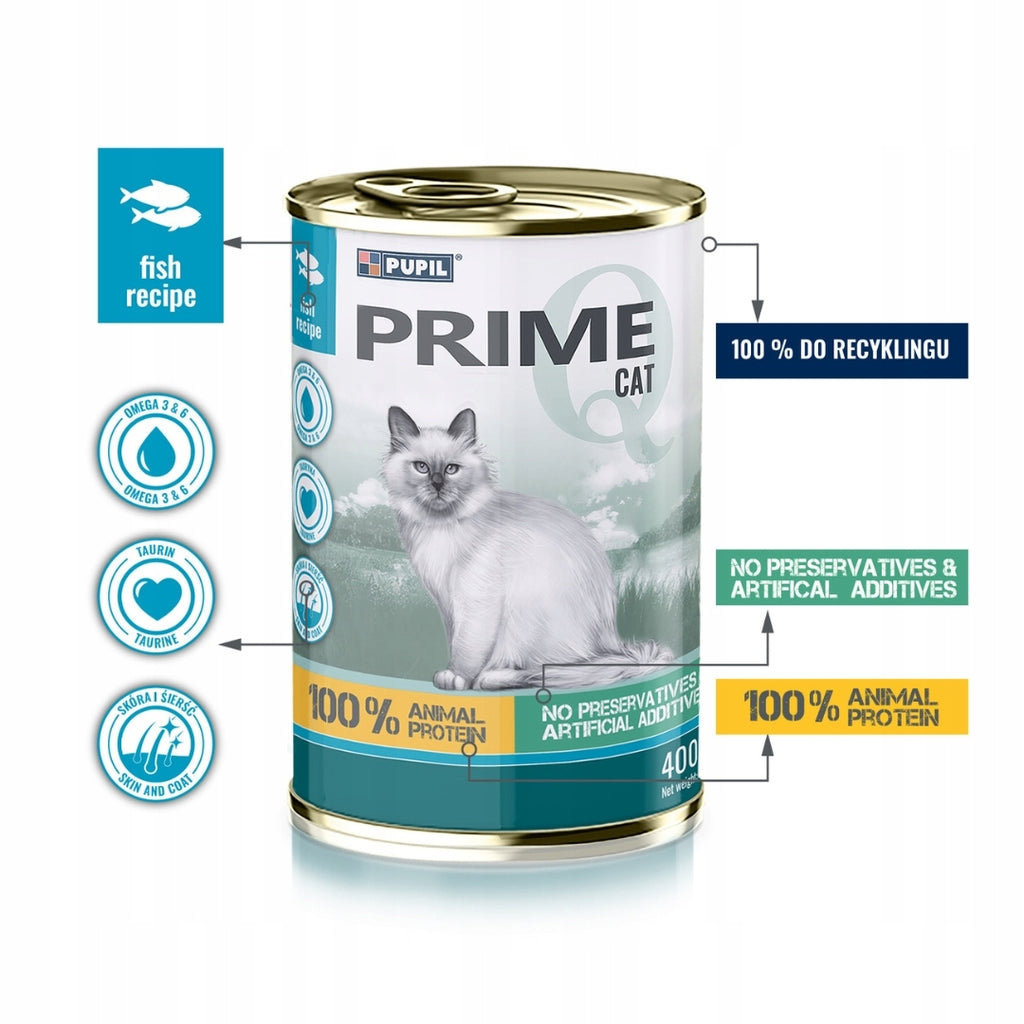Pupil Prime Mokra Karma Dla Kota Łosoś z Pstrągiem 400g