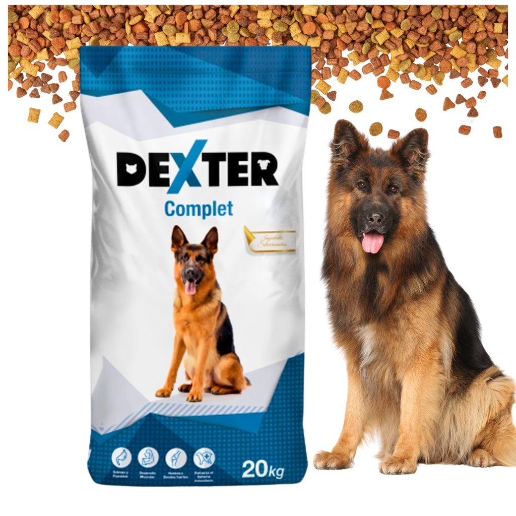 Karma Sucha Dexter Complete Dla Psa Z Witaminami Duże Rasy Owczarek 20kg