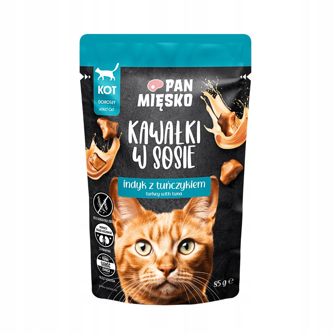 Pan Mięsko Mokra Karma Kot Kawałki W Sosie ZESTAW PRÓBNY 4 Smaków 4x85g