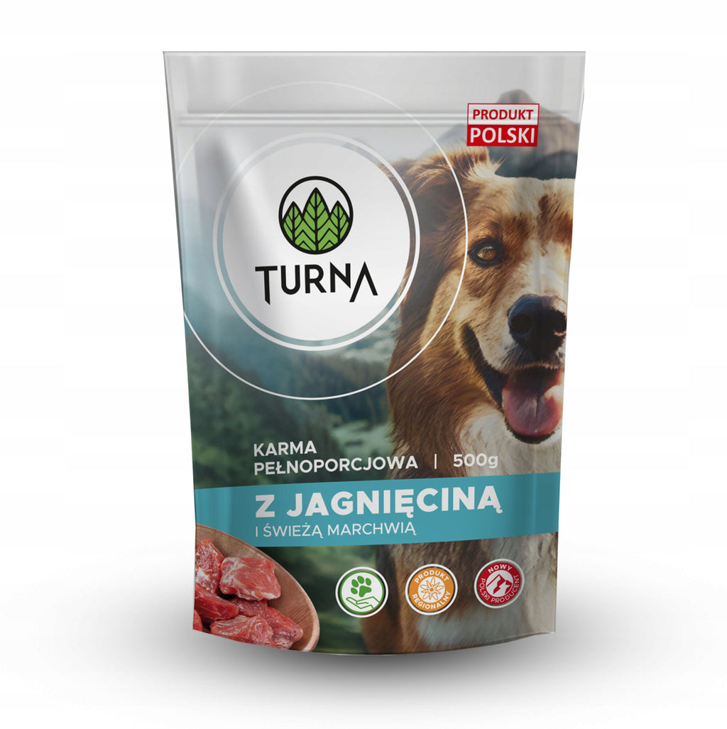 Mokra Karma Dla Psa Turna WIELKI MIX 4 Smaków 86% Mięsa Saszetka 12x500g