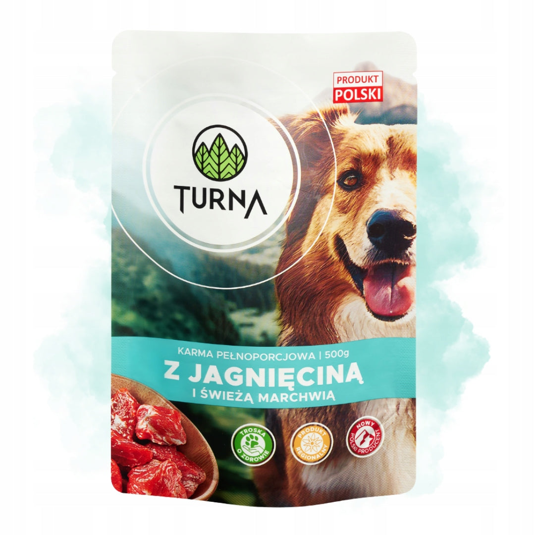 Turna WIELKI MIX 4 Smaków 86% Mięsa Saszetka Mokra Karma Dla Psa 4x500g