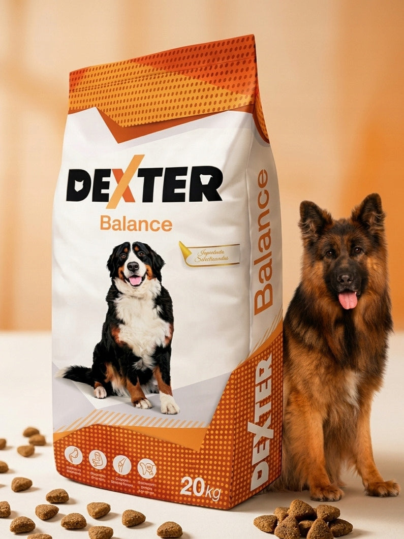 Dexter Balance Sucha Karma Dla Psa Z Witaminami Duże Rasy Owczarek 20kg