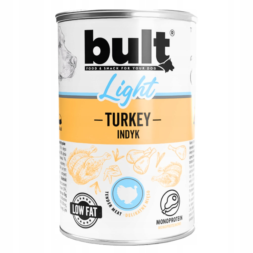 6BULT LIGHT Monobiałkowa Mokra Karma Dla Psa INDYK 6x400g