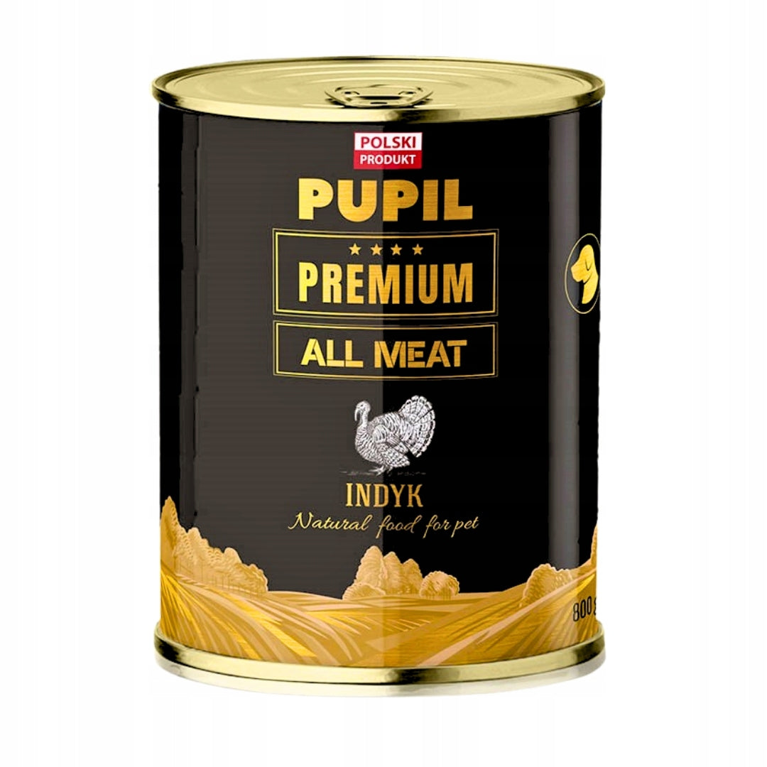 PUPIL PREMIUM Mokra Karma Dla Psa ALL MEAT Indyk 6x800g
