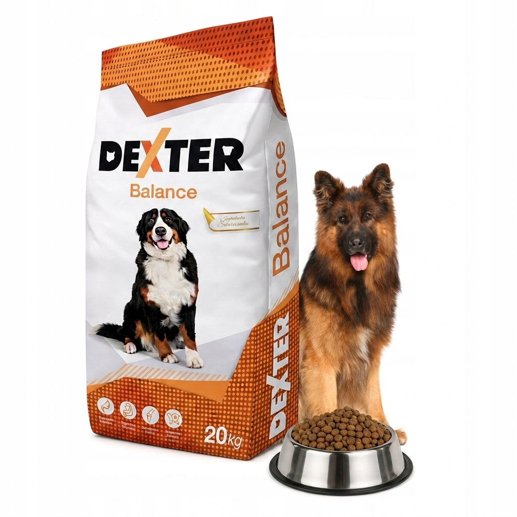 Dexter Balance Sucha Karma Dla Psa Z Witaminami Duże Rasy Owczarek 20kg