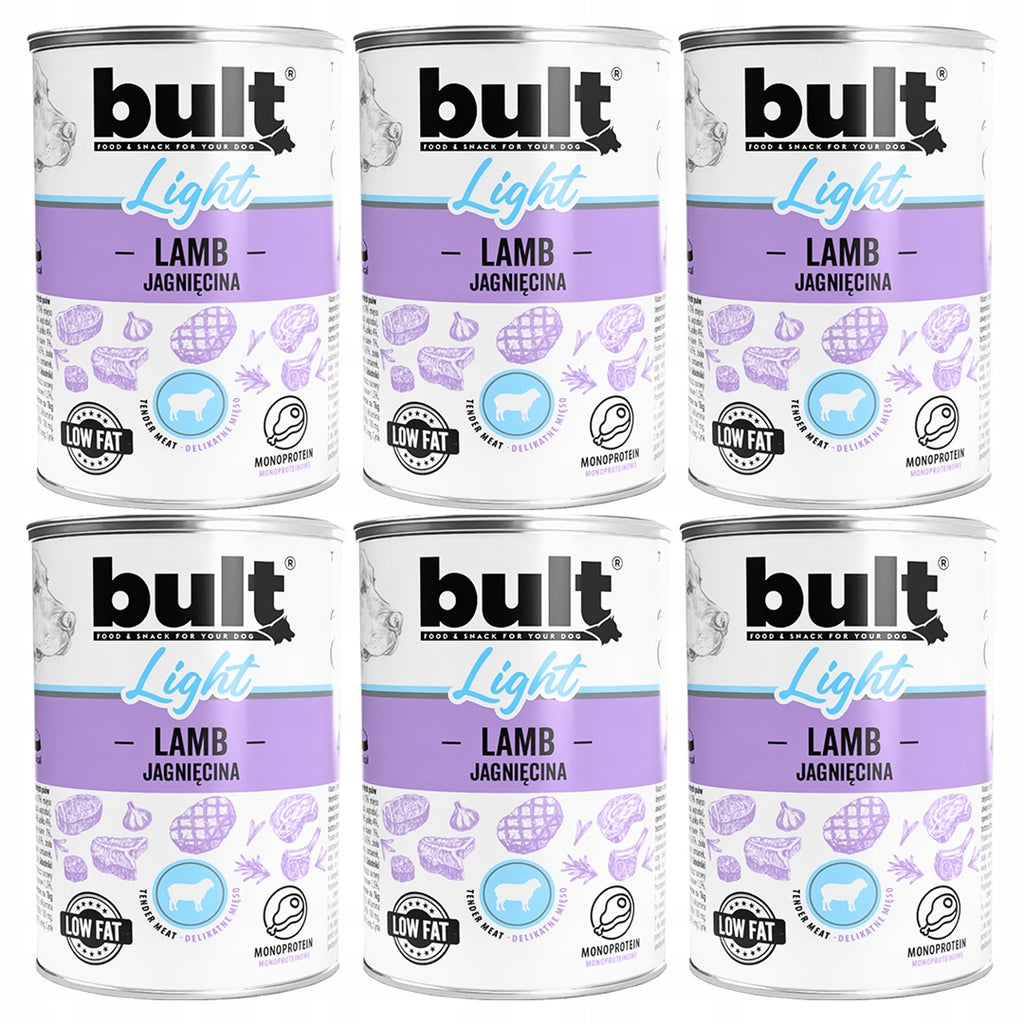 BULT LIGHT Monobiałkowa Mokra Karma Dla Psa Jagnięcina 6x400g