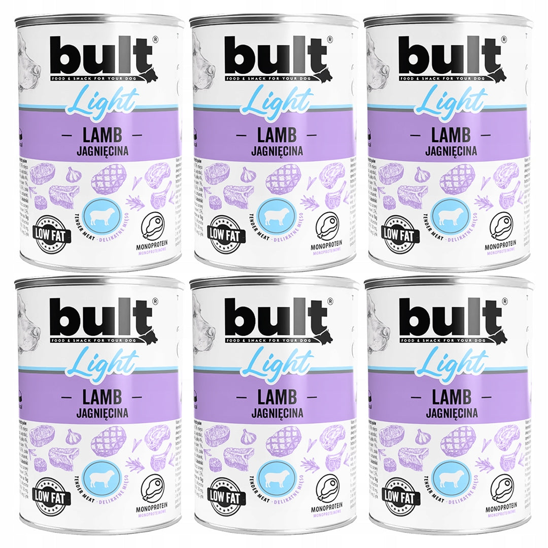 BULT LIGHT Monobiałkowa Mokra Karma Dla Psa Jagnięcina 6x400g