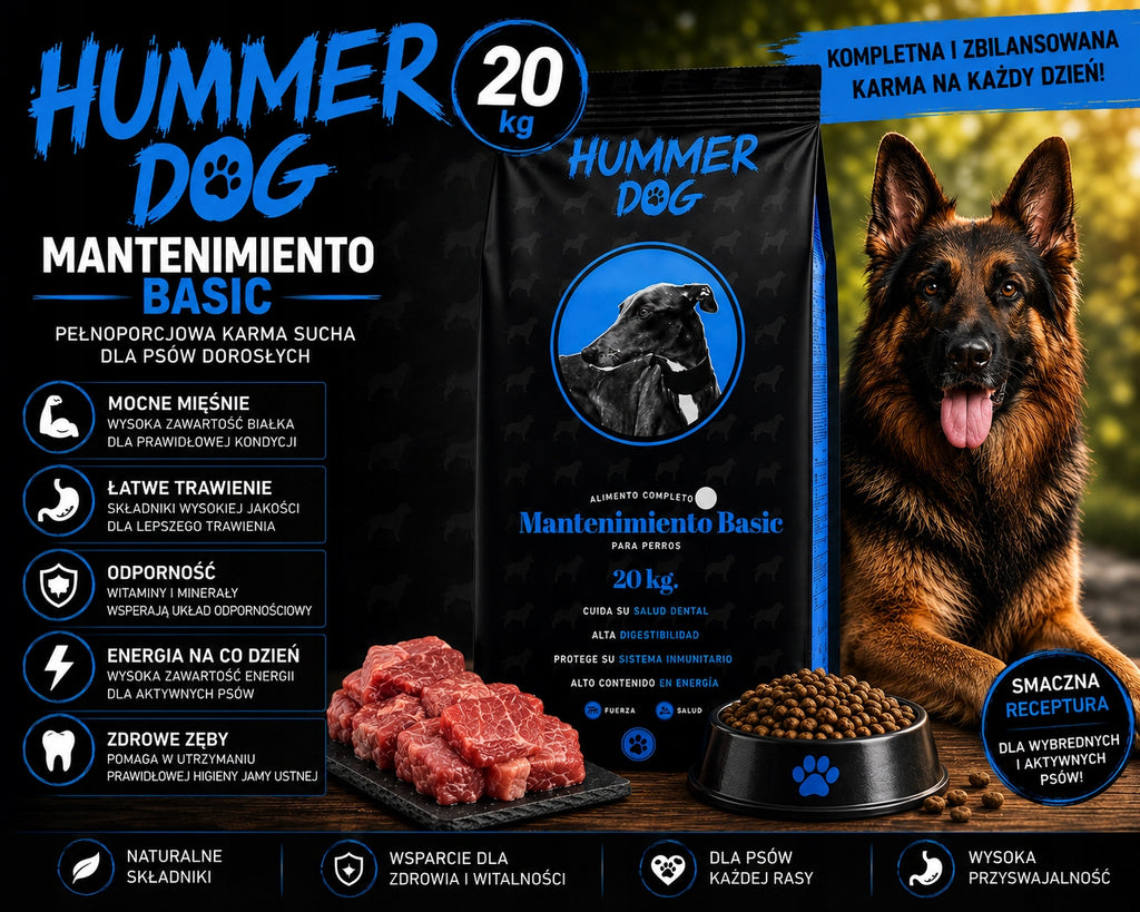 Hummer ADULT Sucha Karma Mix Smaków Dla Psów Aktywnych 20kg