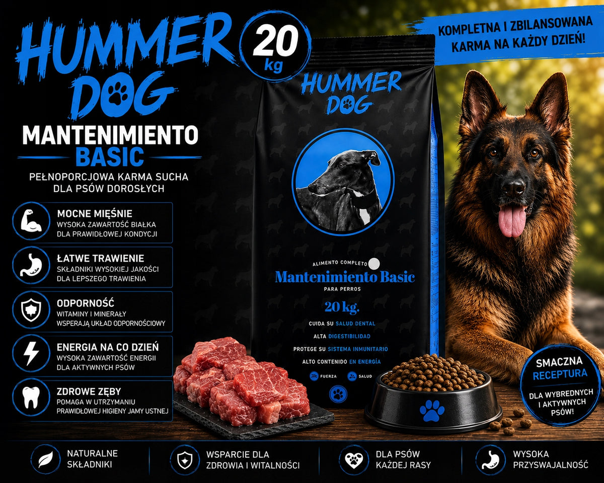 Hummer ADULT Sucha Karma Mix Smaków Dla Psów Aktywnych 20kg
