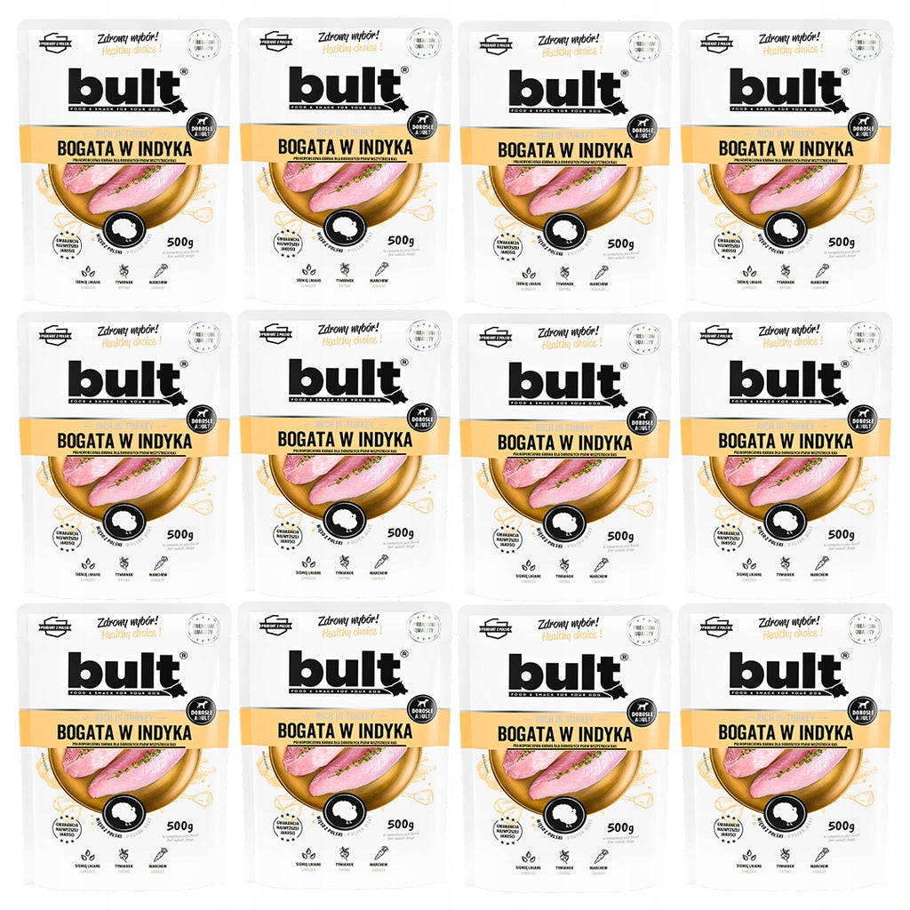 Bult Mokra Karma Dla Psa Premium Saszetka Mielonka Indyk 12x500g