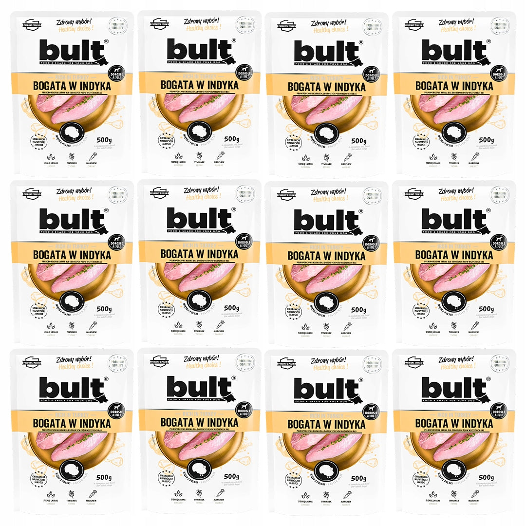 Bult Mokra Karma Dla Psa Premium Saszetka Mielonka Indyk 12x500g
