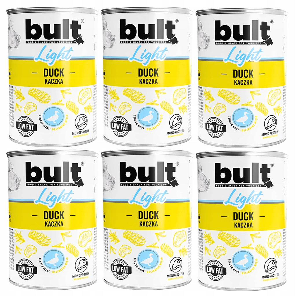 BULT LIGHT Monobiałkowa Mokra Karma Dla Psa Kaczka 6x400g