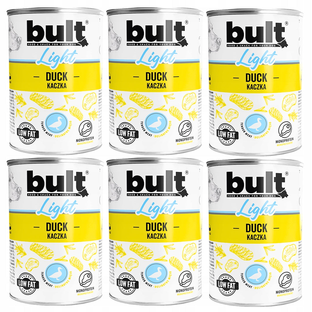 BULT LIGHT Monobiałkowa Mokra Karma Dla Psa Kaczka 6x400g