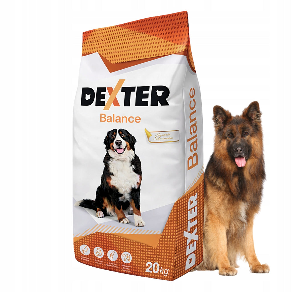 Dexter Balance Sucha Karma Dla Psa Z Witaminami Duże Rasy Owczarek 20kg