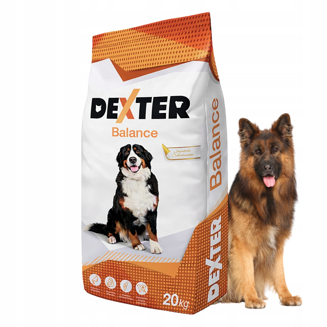 Dexter Balance Sucha Karma Dla Psa Z Witaminami Duże Rasy Owczarek 20kg