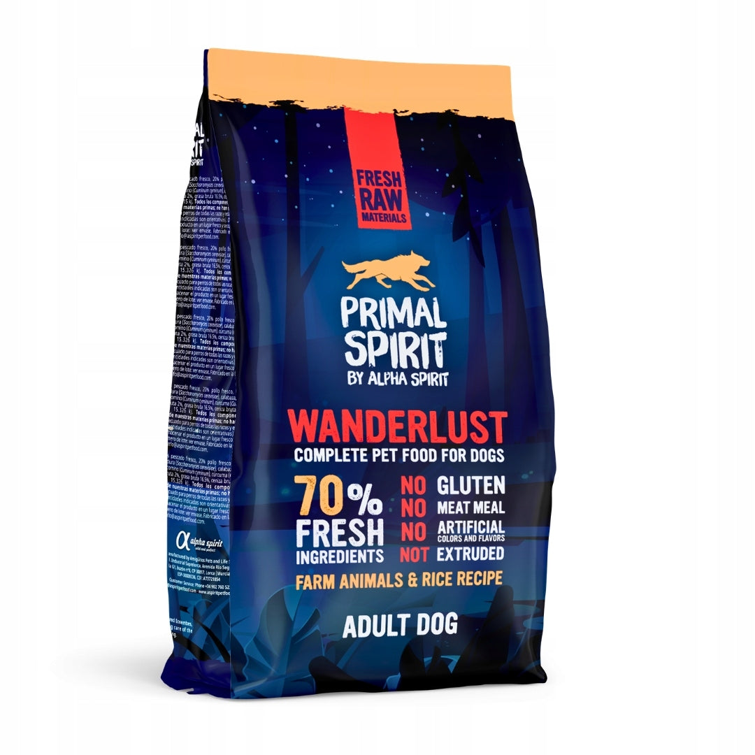 Primal Spirit Sucha Karma Dla Psa Miękka WANDERLUST 1kg