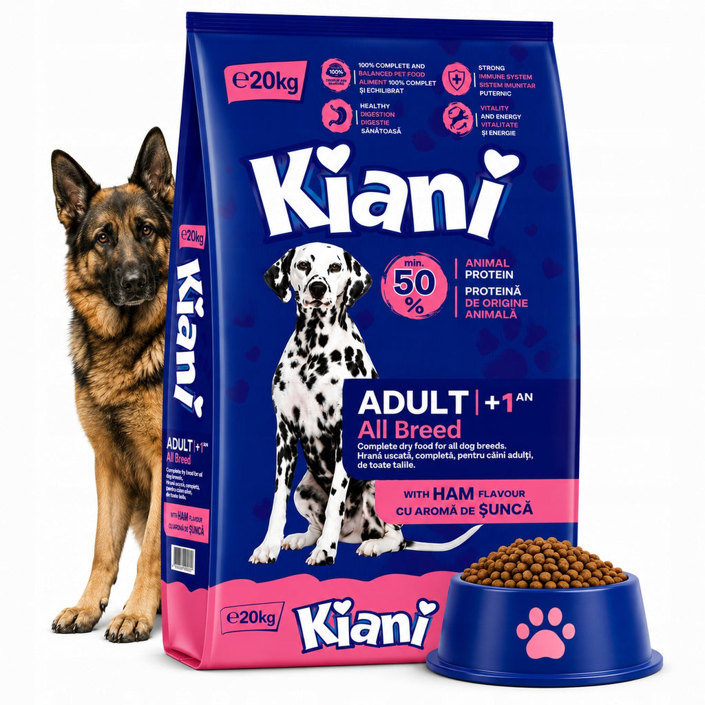 Sucha Karma dla Psa KIANI Wołowina Z Witaminami Owczarek Labrador 20kg
