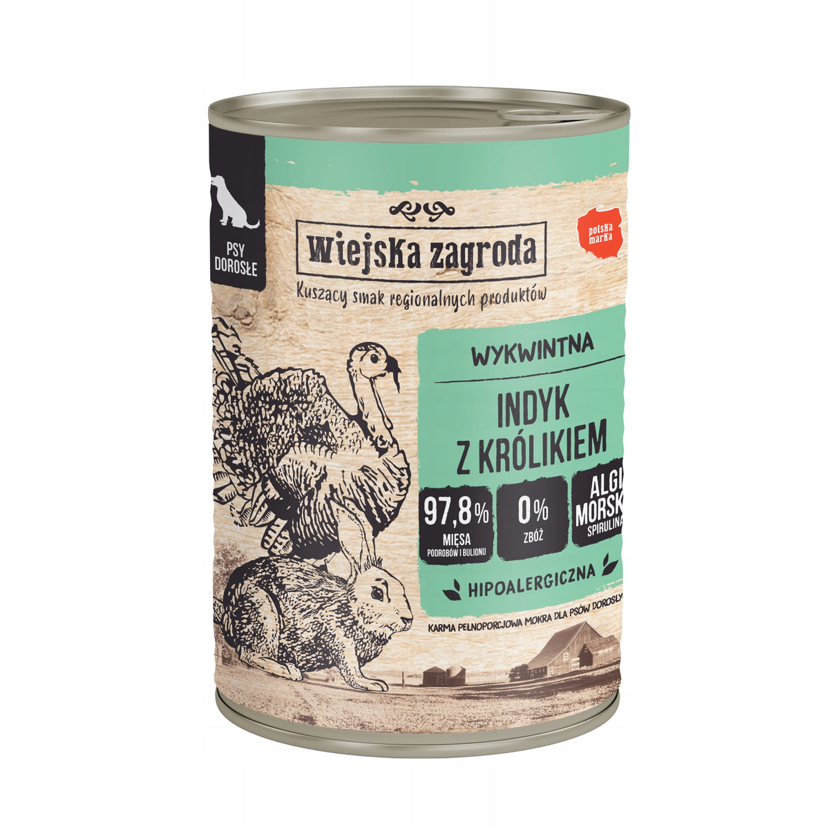 Wiejska Zagroda Mokra Karma Dla Psa WIELKI MIX 3 Smaków 6x400g
