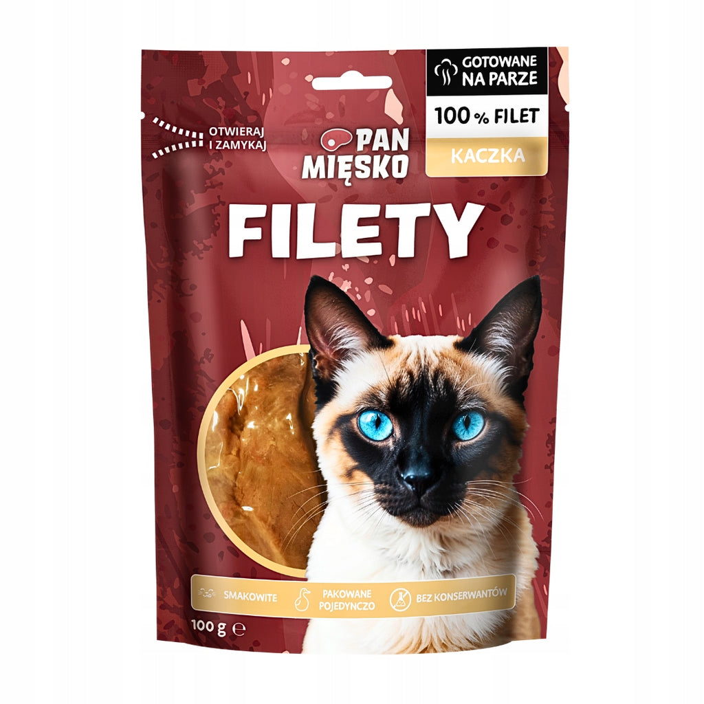 Przysmak Dla Kota Pan Mięsko WIELKI MIX 3 Smaków Filety 3x100g