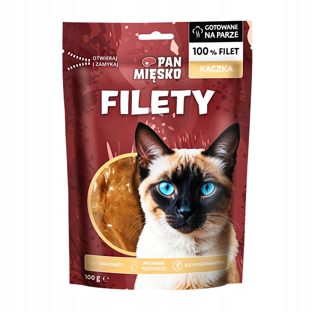 Przysmak Dla Kota Pan Mięsko WIELKI MIX 3 Smaków Filety 3x100g