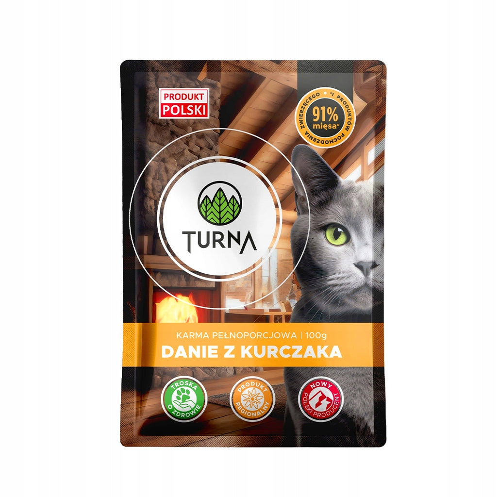 Mokra Karma Dla Kota Turna WIELKI MIX 4 Smaków 91% Mięsa Saszetka 48x100g