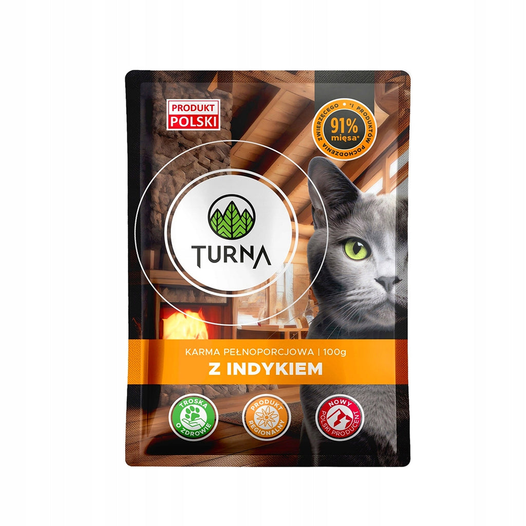 Mokra Karma Dla Kota Turna WIELKI MIX 4 Smaków 91% Mięsa Saszetka 48x100g