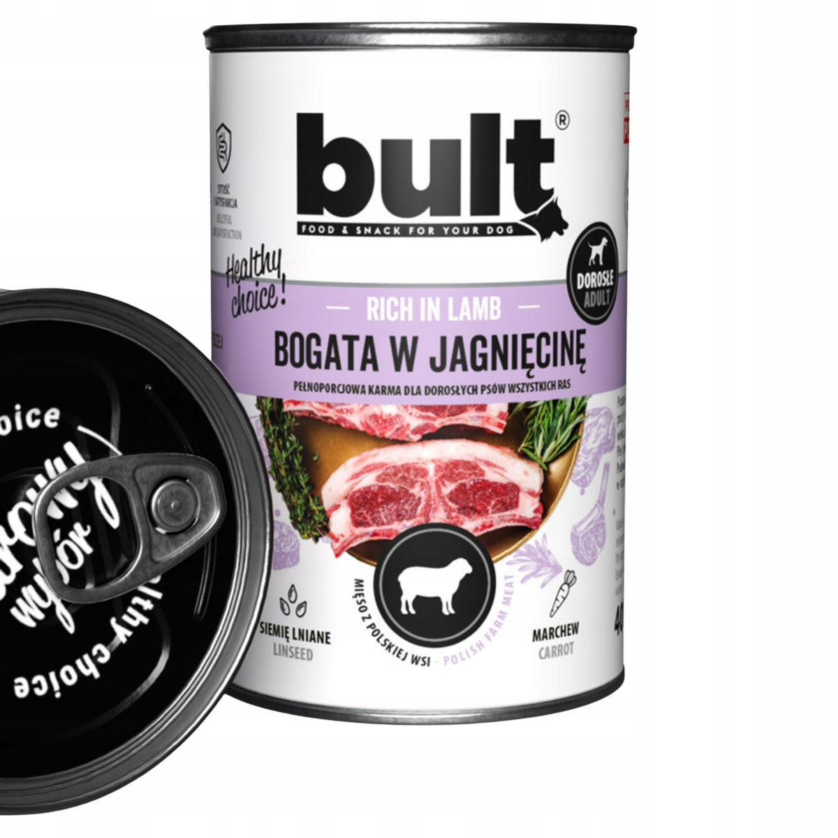 Bult Mokra Karma Dla Psa Puszka Bogata w Jagnięcinę 400 g