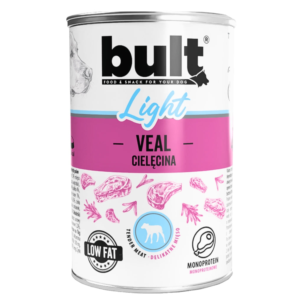 BULT LIGHT Mokra Karma Dla Psa Monobiałkowy WIELKI MIX 4 Smaków 6x400g