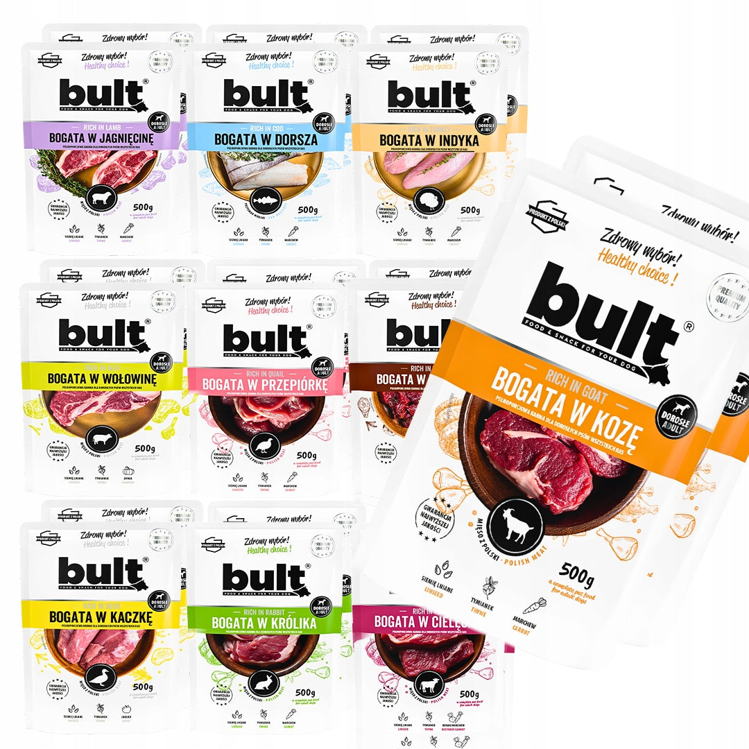 BULT Mokra Karma Dla Psa WIELKI MIX 10 SMAKÓW 20x500g 10kg